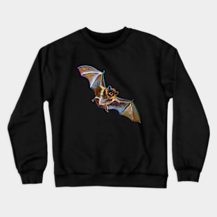 Spooky Bat Pattern with Stars by Robert Phelps Crewneck Sweatshirt